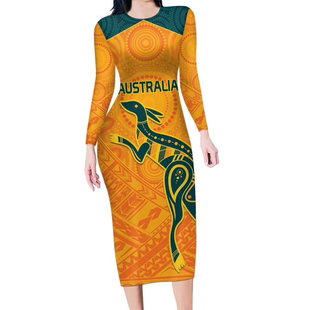 Custom Australia Rugby Long Sleeve Bodycon Dress Summer Paris 2024