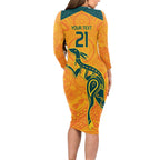 Custom Australia Rugby Long Sleeve Bodycon Dress Summer Paris 2024