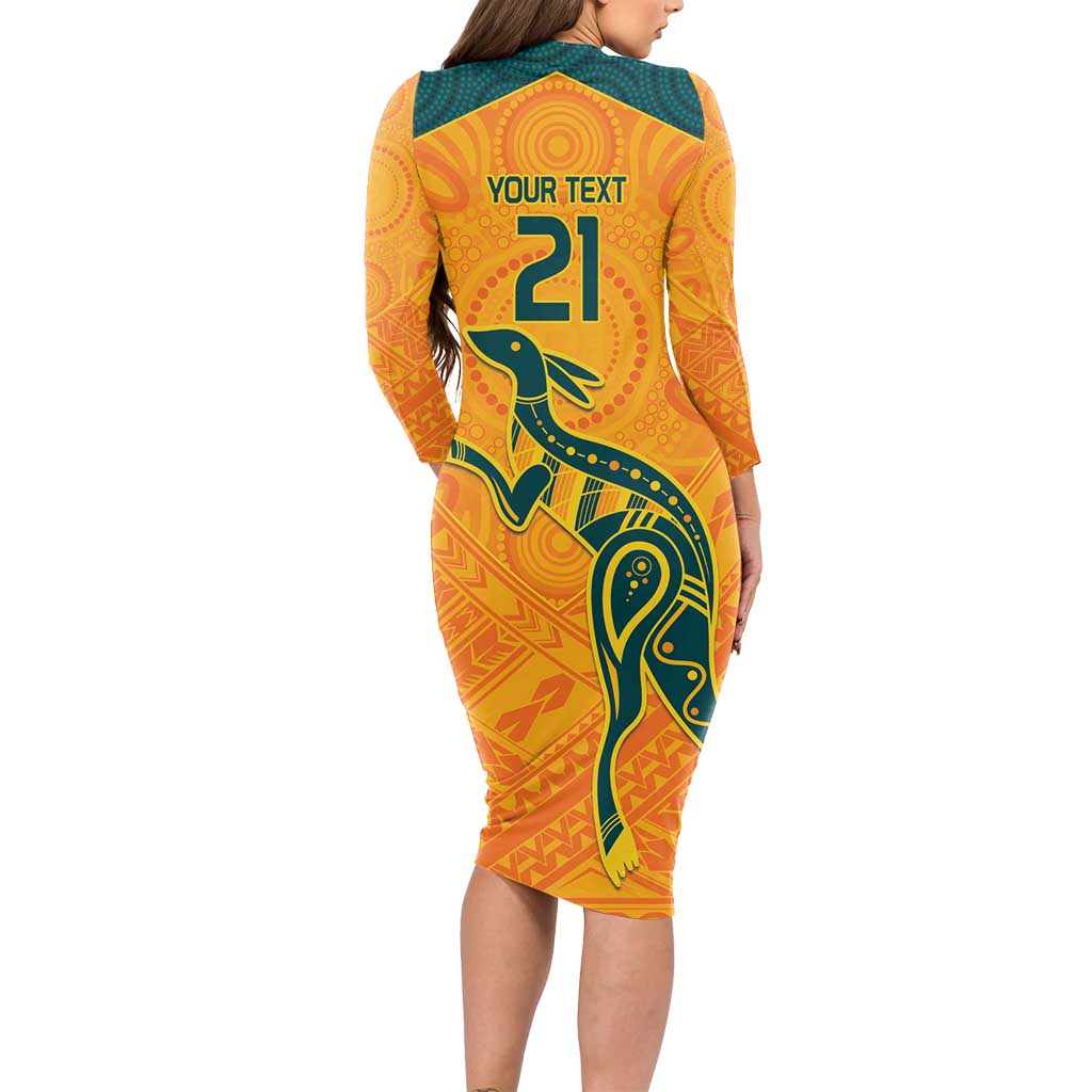Custom Australia Rugby Long Sleeve Bodycon Dress Summer Paris 2024