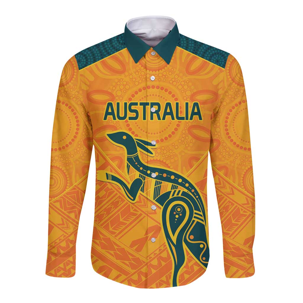 Custom Australia Rugby Long Sleeve Button Shirt Summer Paris 2024