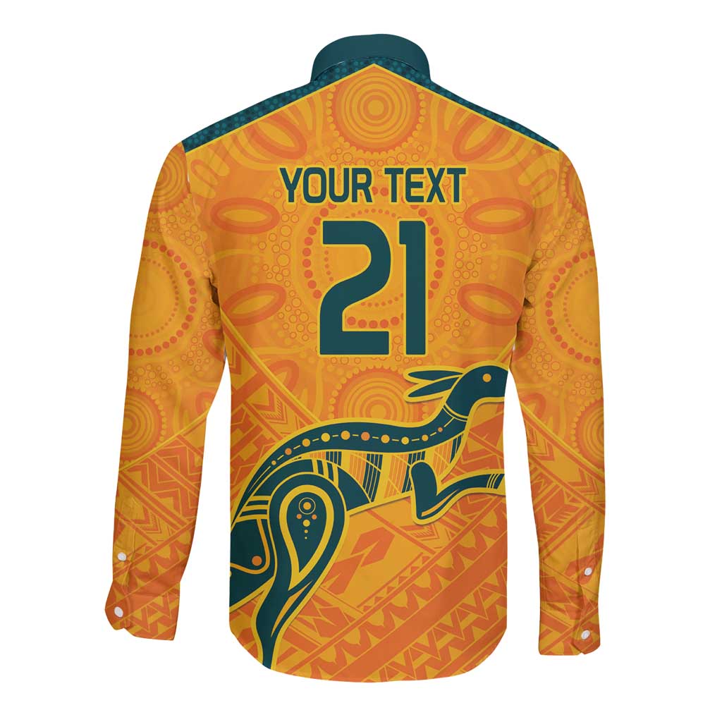 Custom Australia Rugby Long Sleeve Button Shirt Summer Paris 2024