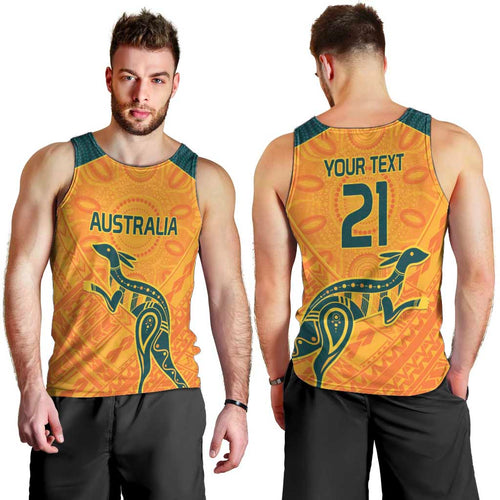 Custom Australia Rugby Men Tank Top Summer Paris 2024