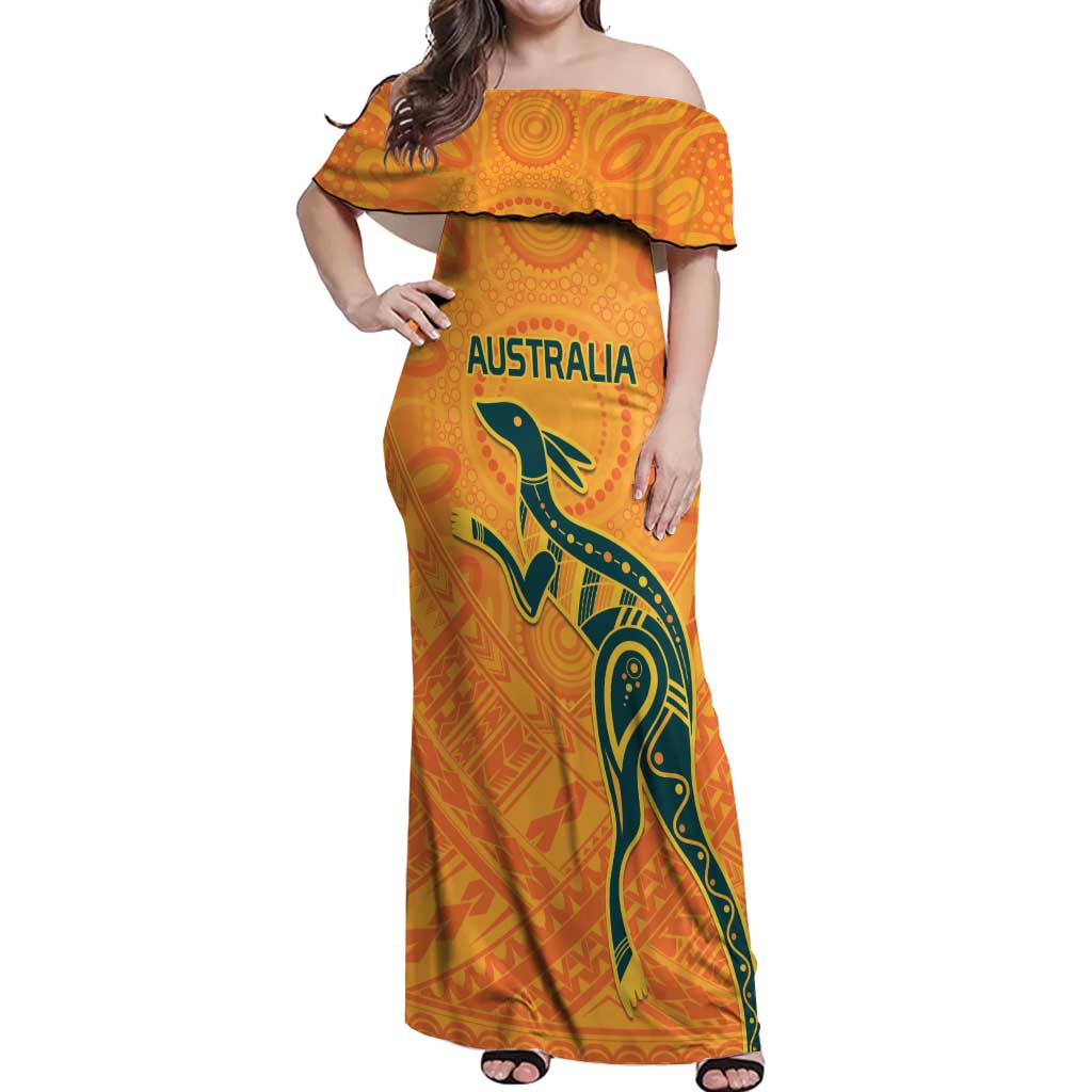Custom Australia Rugby Off Shoulder Maxi Dress Summer Paris 2024