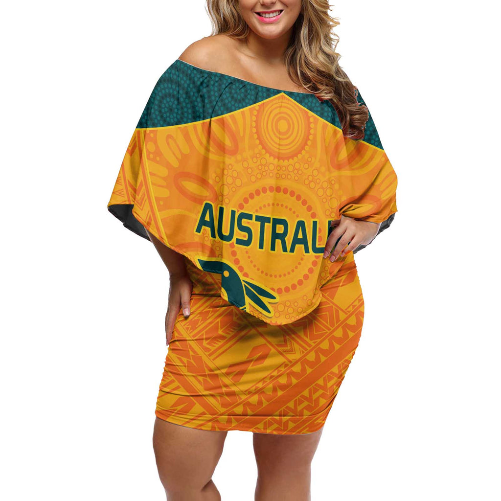 Custom Australia Rugby Off Shoulder Short Dress Summer Paris 2024