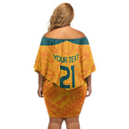 Custom Australia Rugby Off Shoulder Short Dress Summer Paris 2024