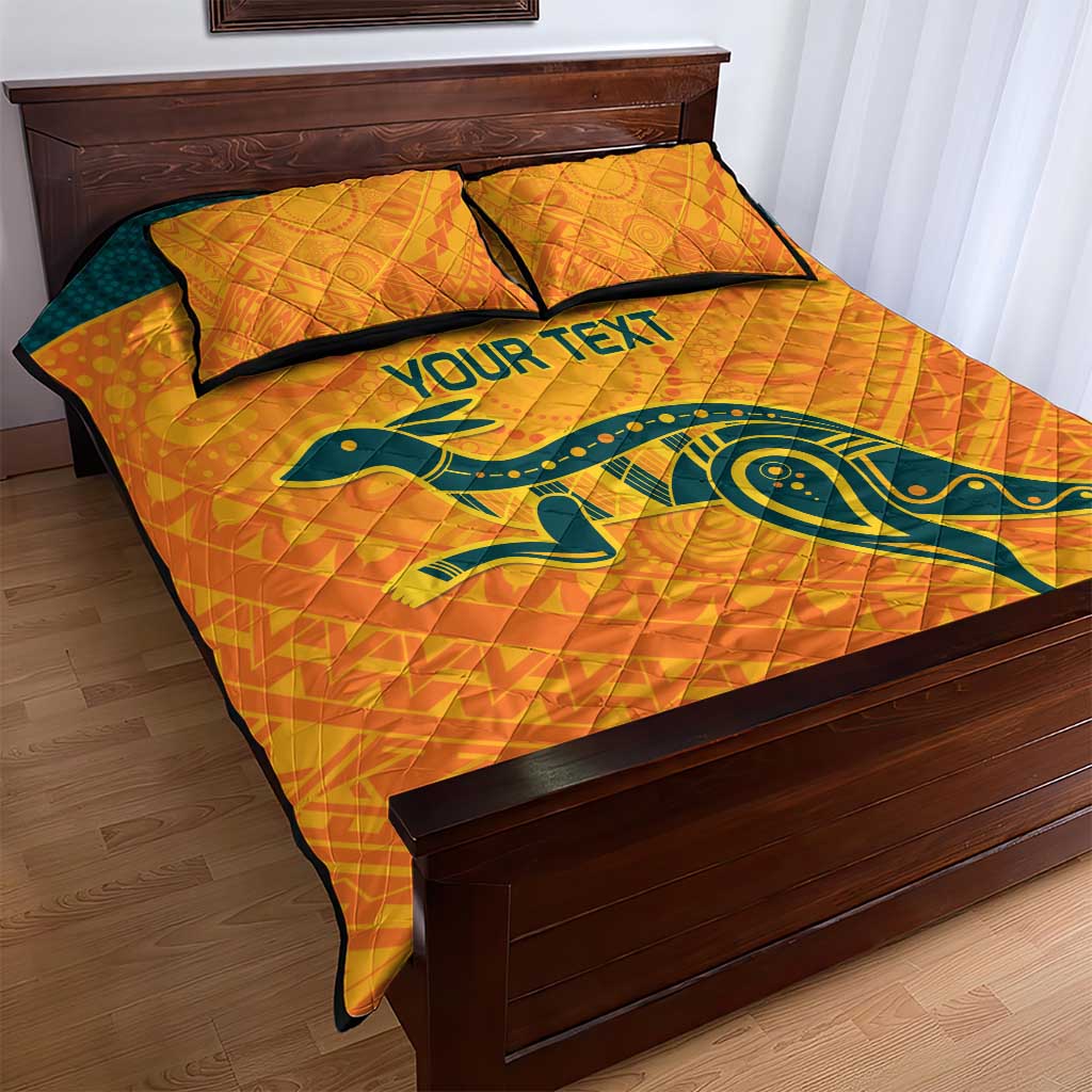 Custom Australia Rugby Quilt Bed Set Summer Paris 2024