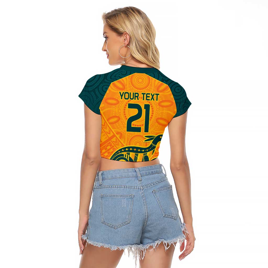 Custom Australia Rugby Raglan Cropped T Shirt Summer Paris 2024