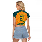 Custom Australia Rugby Raglan Cropped T Shirt Summer Paris 2024