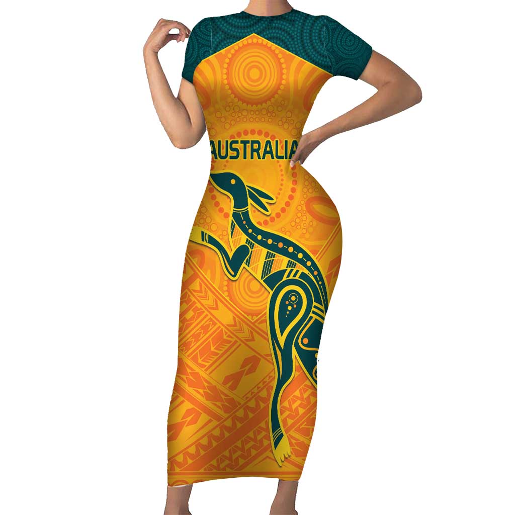 Custom Australia Rugby Short Sleeve Bodycon Dress Summer Paris 2024