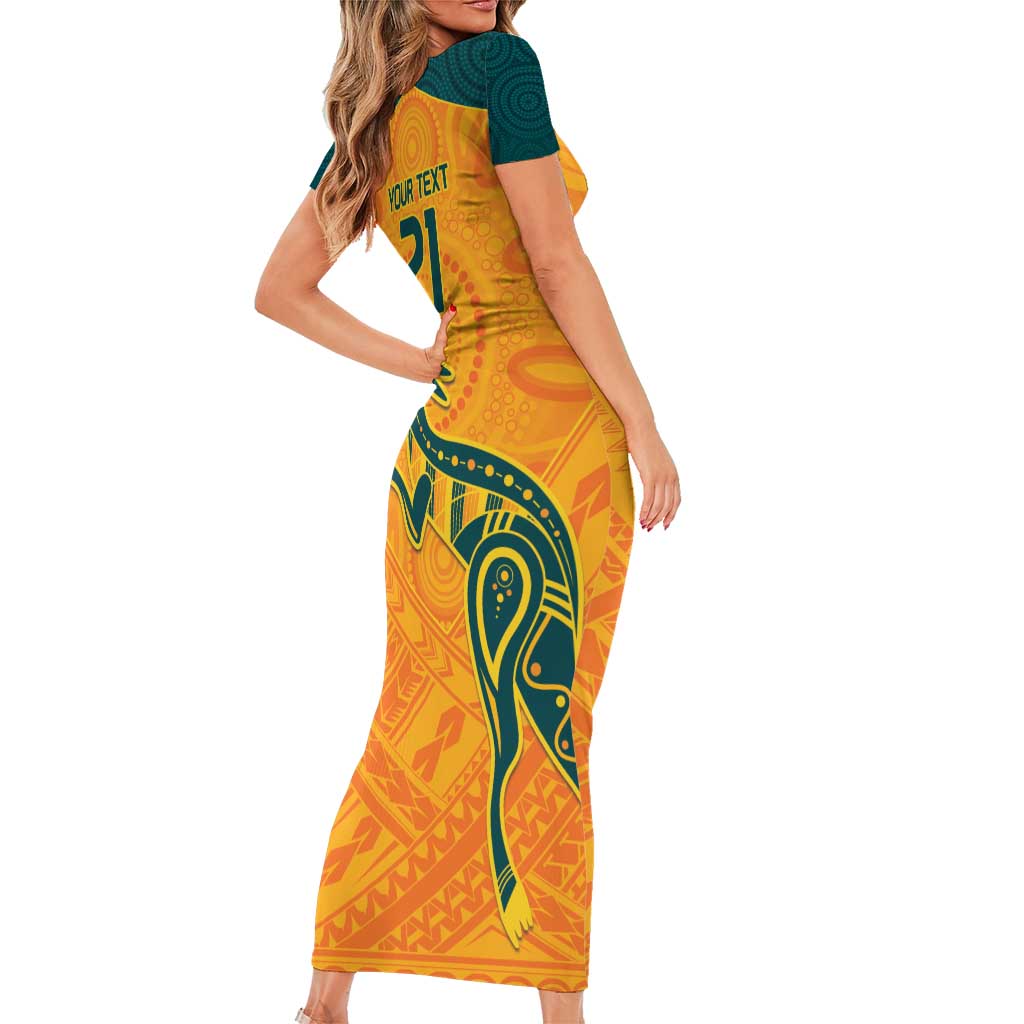 Custom Australia Rugby Short Sleeve Bodycon Dress Summer Paris 2024