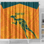 Custom Australia Rugby Shower Curtain Summer Paris 2024