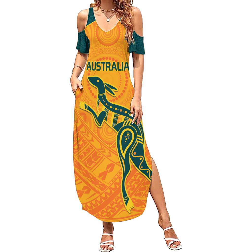 Custom Australia Rugby Summer Maxi Dress Summer Paris 2024