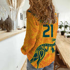 Custom Australia Rugby Women Casual Shirt Summer Paris 2024