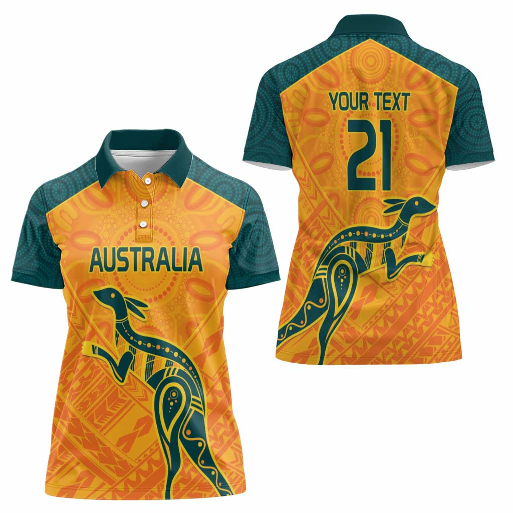 Custom Australia Rugby Women Polo Shirt Summer Paris 2024