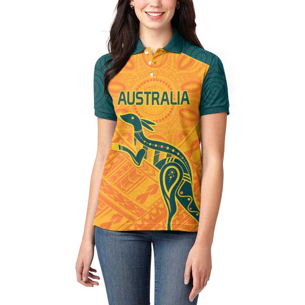 Custom Australia Rugby Women Polo Shirt Summer Paris 2024