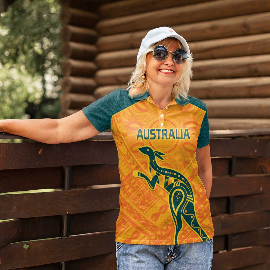 Custom Australia Rugby Women Polo Shirt Summer Paris 2024
