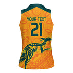 Custom Australia Rugby Women Sleeveless Polo Shirt Summer Paris 2024