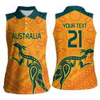 Custom Australia Rugby Women Sleeveless Polo Shirt Summer Paris 2024