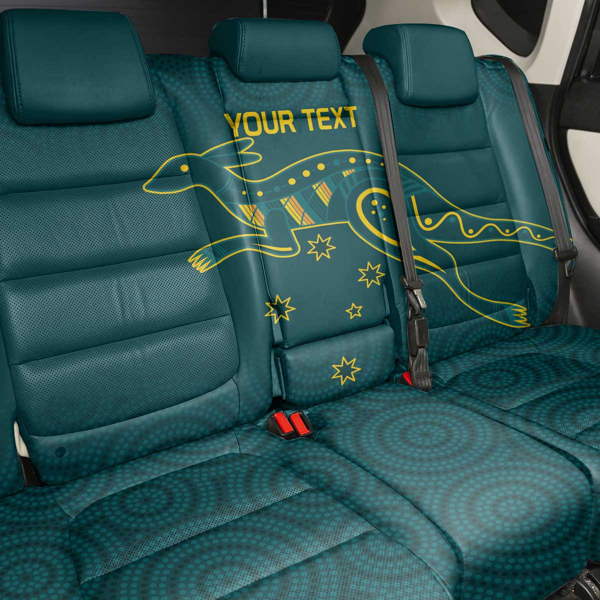 Custom Australia Rugby Back Car Seat Cover Proud of Aussie Kangaroo