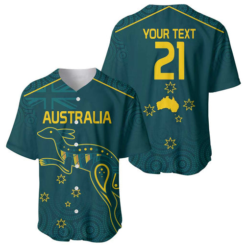 Custom Australia Rugby Baseball Jersey Proud of Aussie Kangaroo
