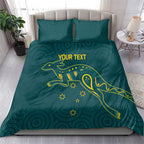 Custom Australia Rugby Bedding Set Proud of Aussie Kangaroo