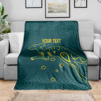 Custom Australia Rugby Blanket Proud of Aussie Kangaroo