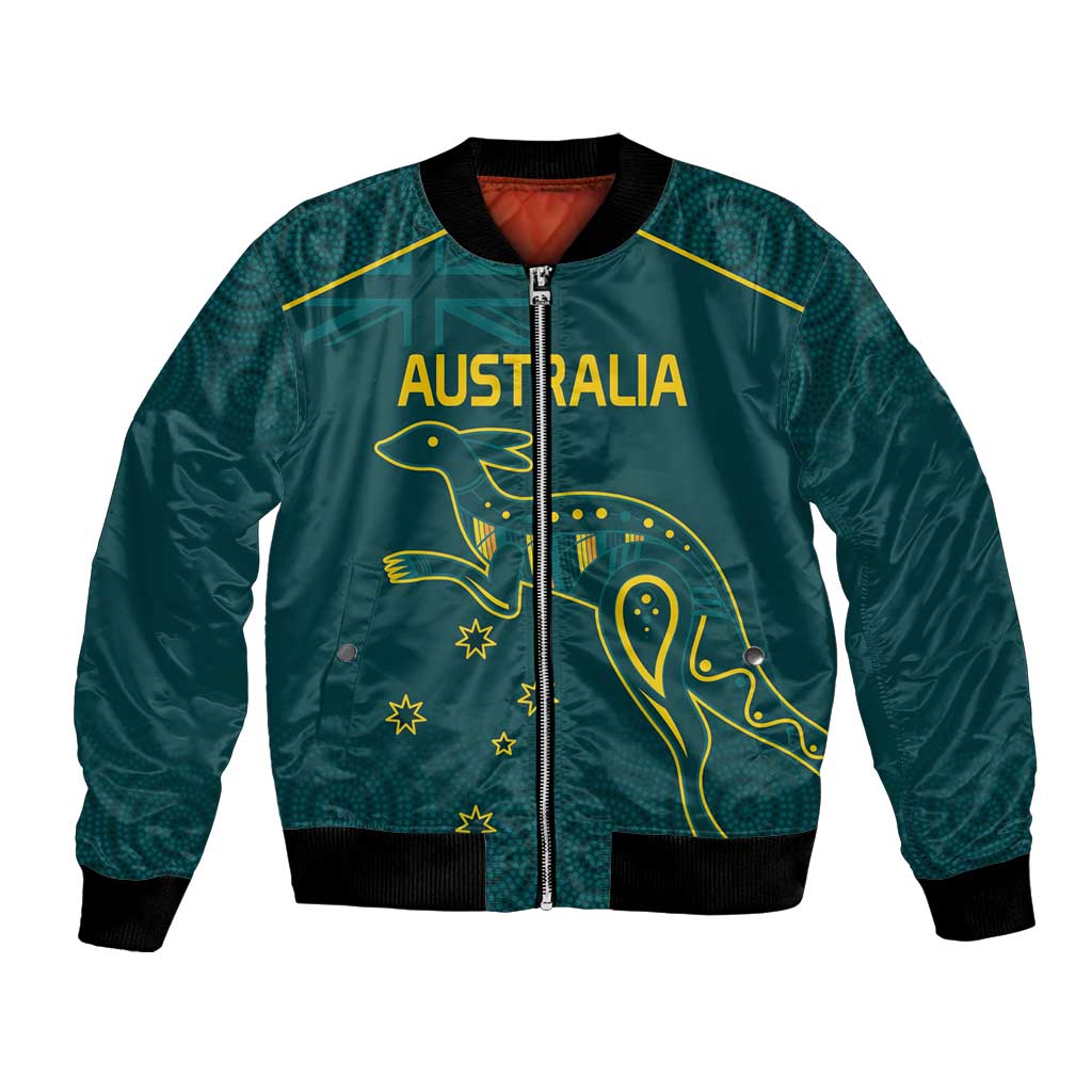Custom Australia Rugby Bomber Jacket Proud of Aussie Kangaroo