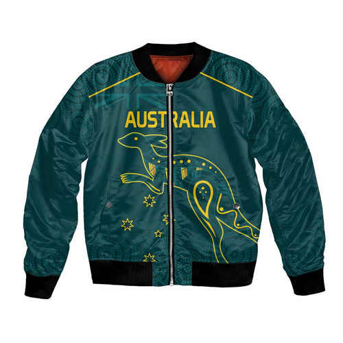 Custom Australia Rugby Bomber Jacket Proud of Aussie Kangaroo