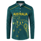 Custom Australia Rugby Button Sweatshirt Proud of Aussie Kangaroo