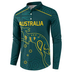 Custom Australia Rugby Button Sweatshirt Proud of Aussie Kangaroo