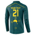 Custom Australia Rugby Button Sweatshirt Proud of Aussie Kangaroo