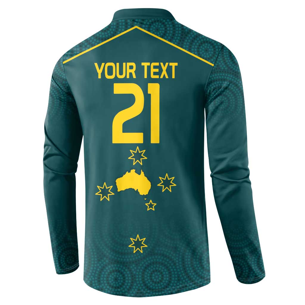 Custom Australia Rugby Button Sweatshirt Proud of Aussie Kangaroo