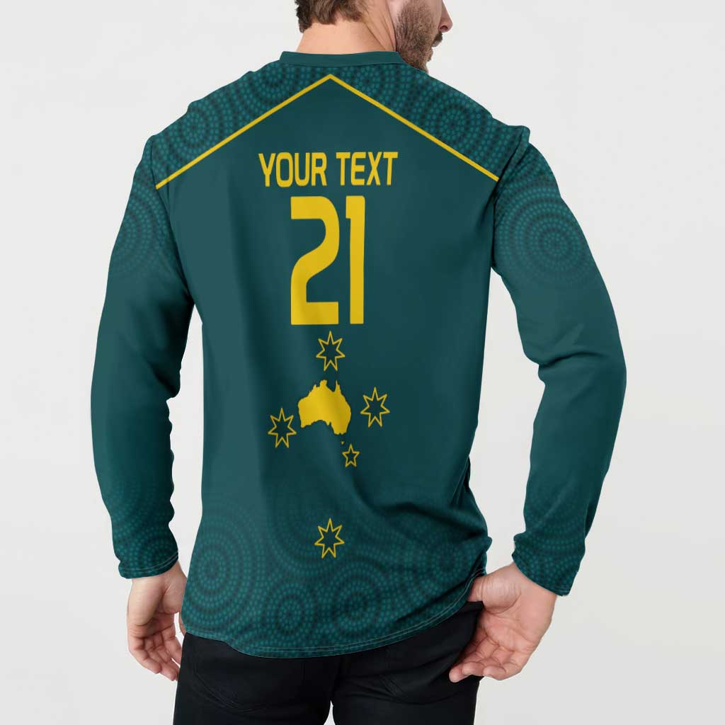 Custom Australia Rugby Button Sweatshirt Proud of Aussie Kangaroo