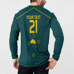 Custom Australia Rugby Button Sweatshirt Proud of Aussie Kangaroo