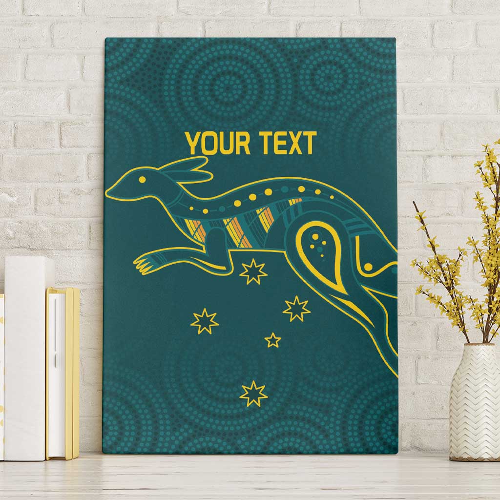 Custom Australia Rugby Canvas Wall Art Proud of Aussie Kangaroo