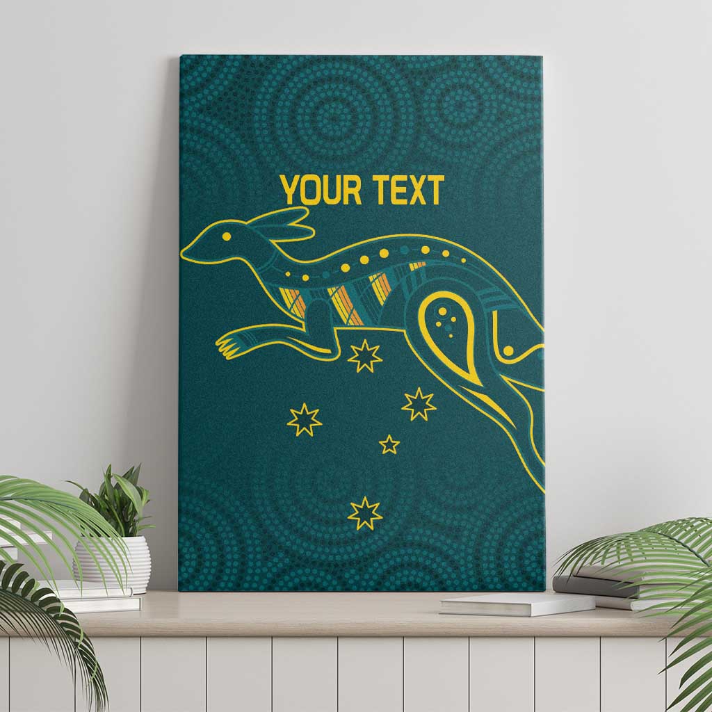 Custom Australia Rugby Canvas Wall Art Proud of Aussie Kangaroo