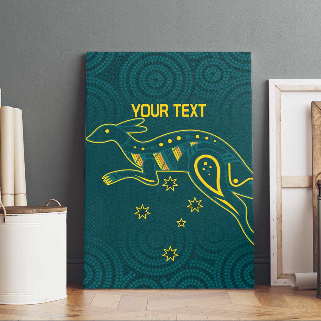 Custom Australia Rugby Canvas Wall Art Proud of Aussie Kangaroo