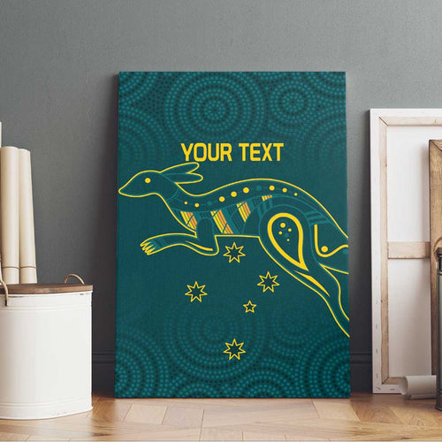 Custom Australia Rugby Canvas Wall Art Proud of Aussie Kangaroo