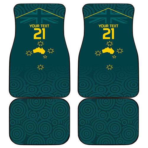 Custom Australia Rugby Car Mats Proud of Aussie Kangaroo