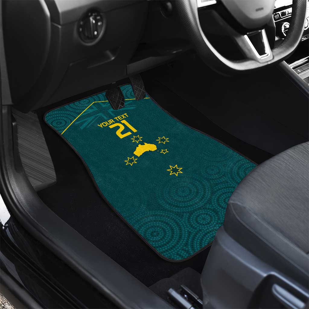 Custom Australia Rugby Car Mats Proud of Aussie Kangaroo