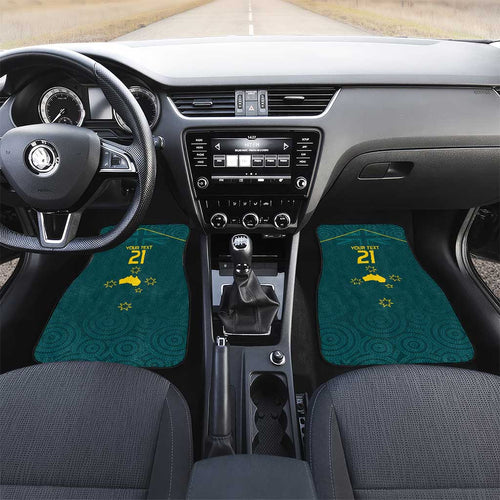 Custom Australia Rugby Car Mats Proud of Aussie Kangaroo