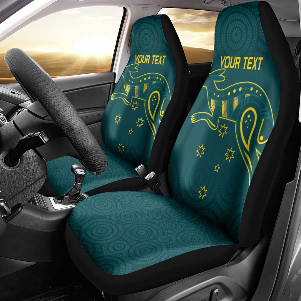 Custom Australia Rugby Car Seat Cover Proud of Aussie Kangaroo