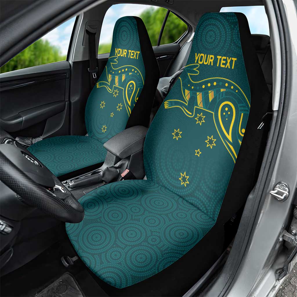 Custom Australia Rugby Car Seat Cover Proud of Aussie Kangaroo