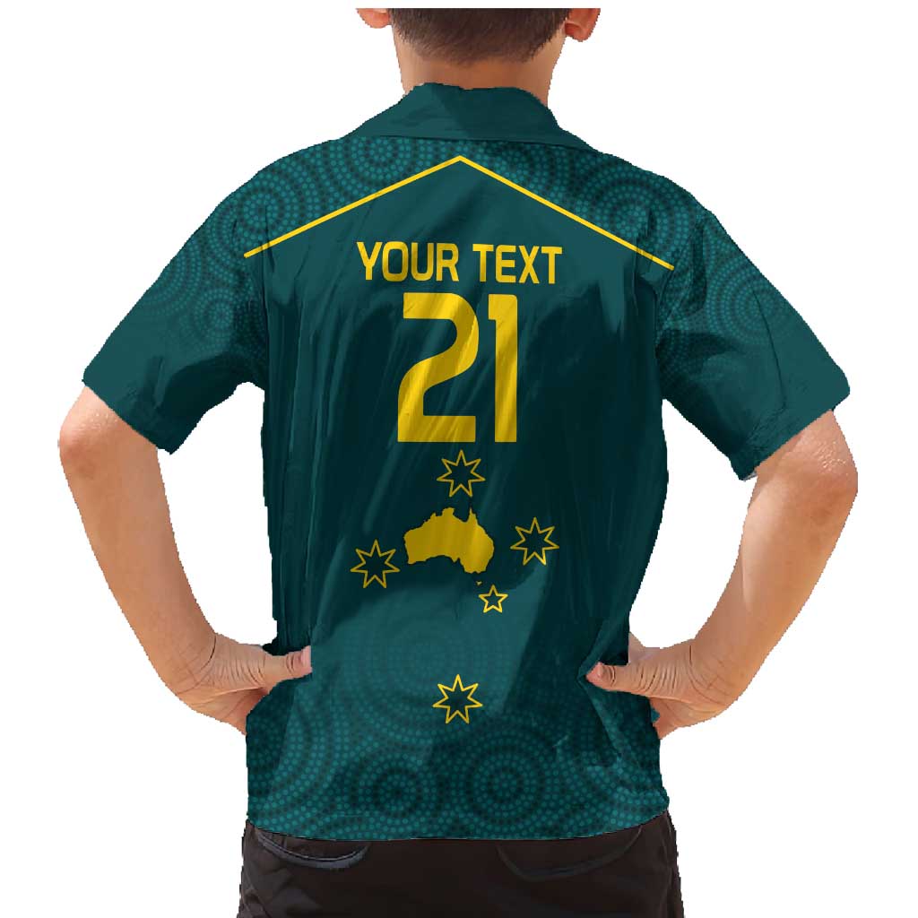 Custom Australia Rugby Family Matching Mermaid Dress and Hawaiian Shirt Proud of Aussie Kangaroo