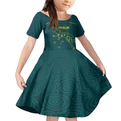 Custom Australia Rugby Family Matching Mermaid Dress and Hawaiian Shirt Proud of Aussie Kangaroo