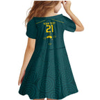 Custom Australia Rugby Family Matching Mermaid Dress and Hawaiian Shirt Proud of Aussie Kangaroo
