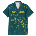 Custom Australia Rugby Family Matching Mermaid Dress and Hawaiian Shirt Proud of Aussie Kangaroo