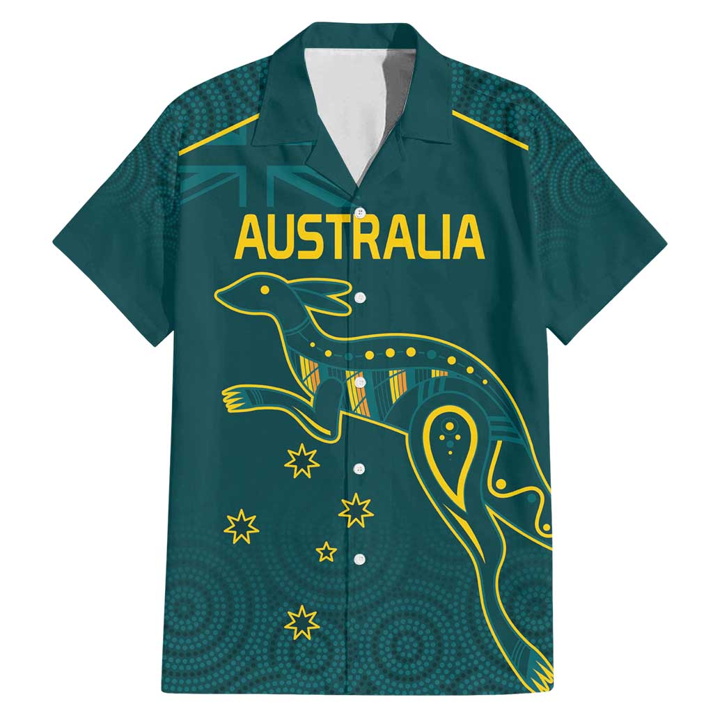 Custom Australia Rugby Family Matching Mermaid Dress and Hawaiian Shirt Proud of Aussie Kangaroo