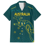 Custom Australia Rugby Family Matching Puletasi and Hawaiian Shirt Proud of Aussie Kangaroo