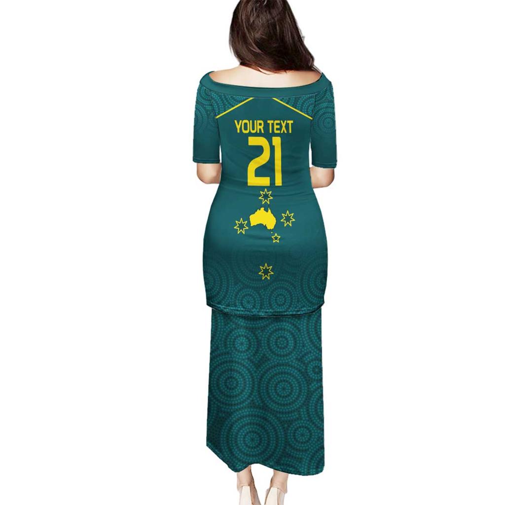 Custom Australia Rugby Family Matching Puletasi and Hawaiian Shirt Proud of Aussie Kangaroo